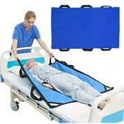 Portable Foldable Soft Stretcher 110x70cm - Lightweight Patient Transfer Sheet for Elderly Home Emergency Fire Rescue | 6 Handles Water-Resistant Cloth | Compact Storage Indoor Outdoor Use | Washable